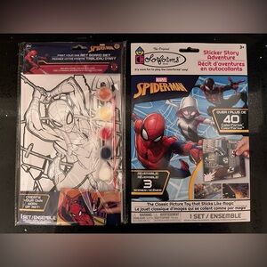 Spider man sticker scene and art board NEW